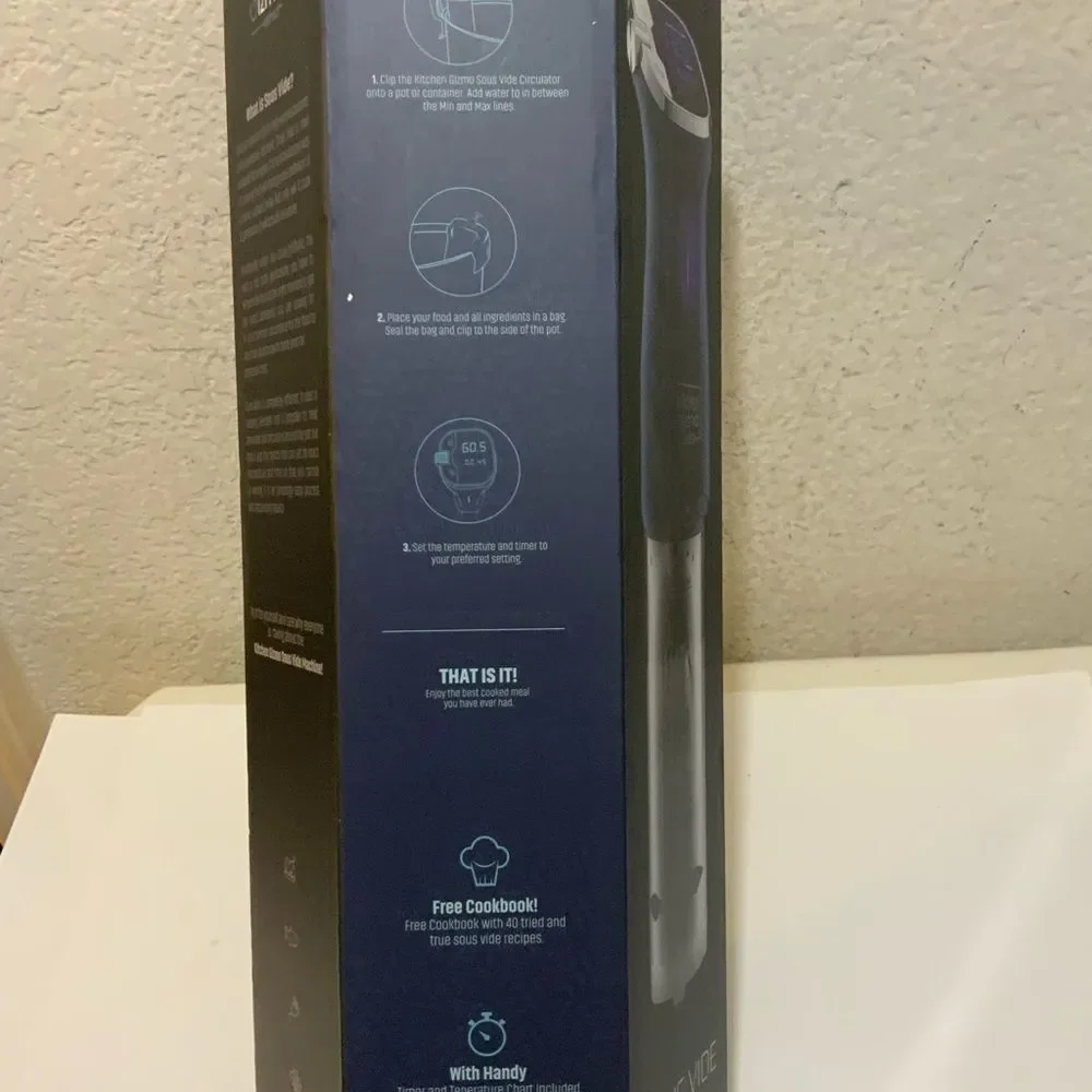 Kitchen Gizmo, Sous Vide Immersion Circulator, 800W Grey Circulator Stick